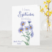 Aster September Geburtstag Blume Geburtstag Karte (Gelbe Blume)