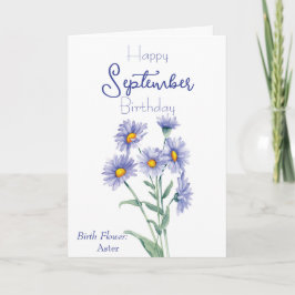 Aster September Geburtstag Blume Geburtstag Karte