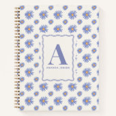 Aster Wildblumen Blumen Personalisiert Notizblock (Vorderseite)