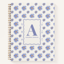 Aster Wildblumen Blumen Personalisiert  Notizblock