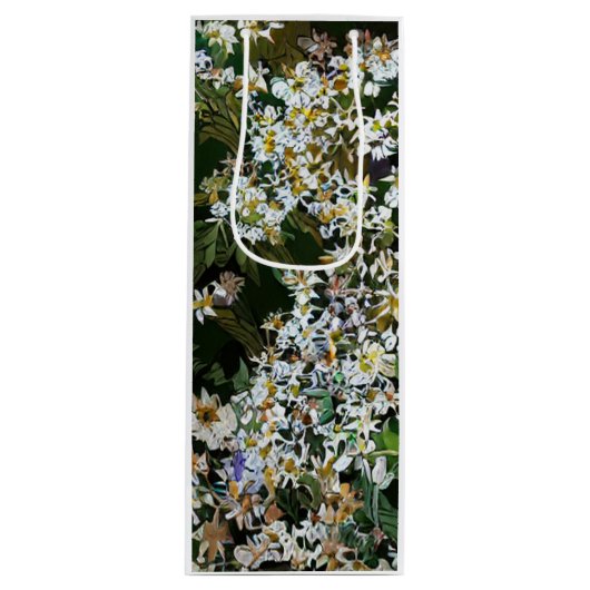 ASTERBLUMEN GESCHENKTÜTE FÜR WEINFLASCHEN (Vorderseite)