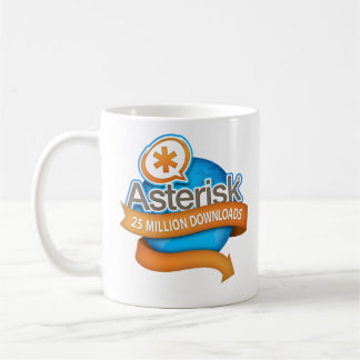 Asterisk 25 Millionen Downloads Tasse