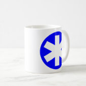 Asterisk - Blau Kaffeetasse (VorderseiteRechts)