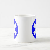 Asterisk - Blau Kaffeetasse (Mittel)