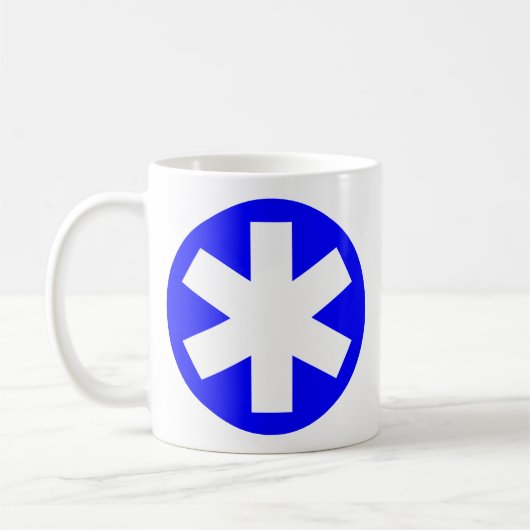 Asterisk - Blau Kaffeetasse (Links)