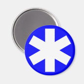 Asterisk - Blau Magnet (Vorderseite/Rückseite)