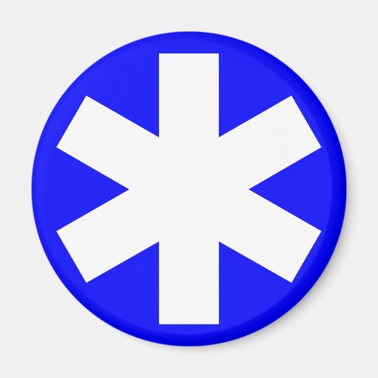 Asterisk - Blau Magnet (Vorne)