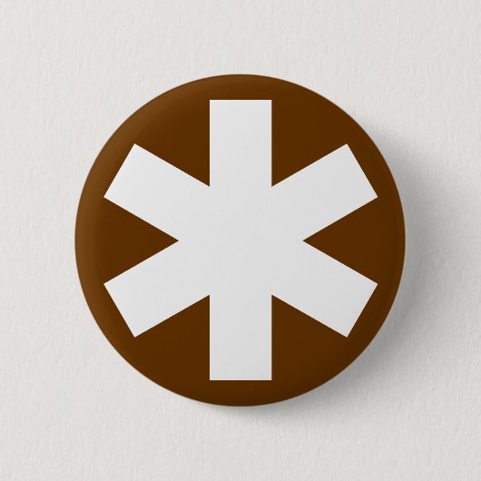Asterisk - Brown Button (Vorderseite)
