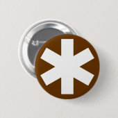 Asterisk - Brown Button (Vorne & Hinten)
