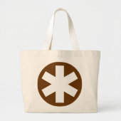 Asterisk - Brown Jumbo Stoffbeutel (Vorne)