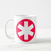 Asterisk - Crimson Red Kaffeetasse (Links)