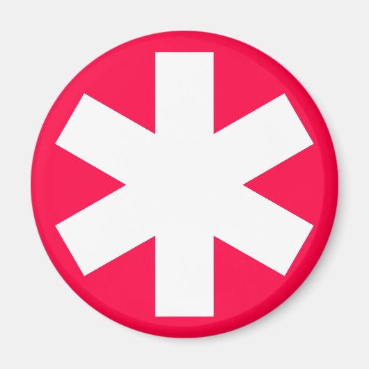 Asterisk - Crimson Red Magnet (Vorne)