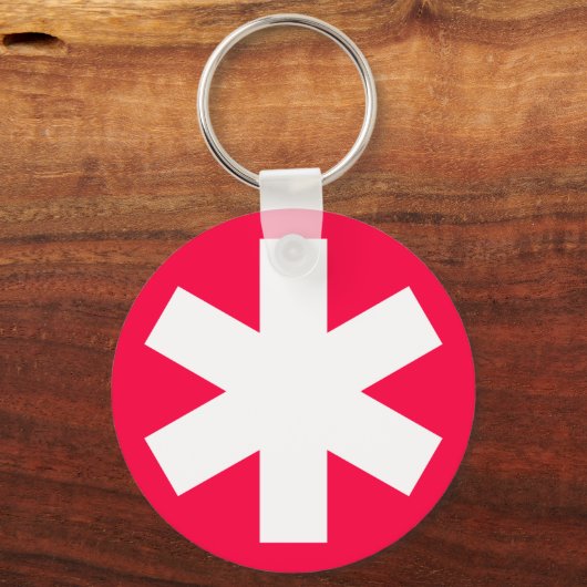 Asterisk - Crimson Red Schlüsselanhänger (Vorderseite)
