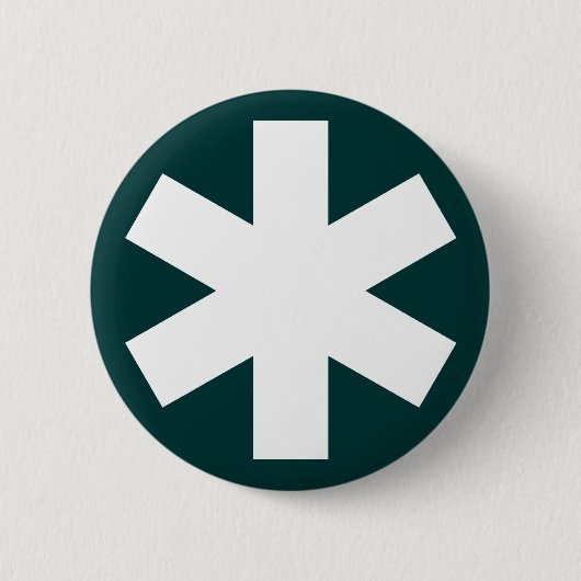 Asterisk - Dunkelgrün Button (Vorderseite)