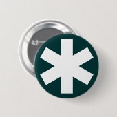 Asterisk - Dunkelgrün Button (Vorne & Hinten)