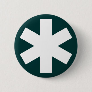 Asterisk - Dunkelgrün Button