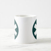 Asterisk - Dunkelgrün Kaffeetasse (Mittel)