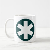 Asterisk - Dunkelgrün Kaffeetasse (Links)