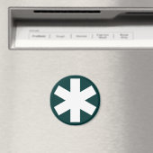Asterisk - Dunkelgrün Magnet (In Situ (Geschirrspüler))