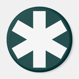Asterisk - Dunkelgrün Magnet