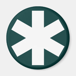 Asterisk - Dunkelgrün Magnet