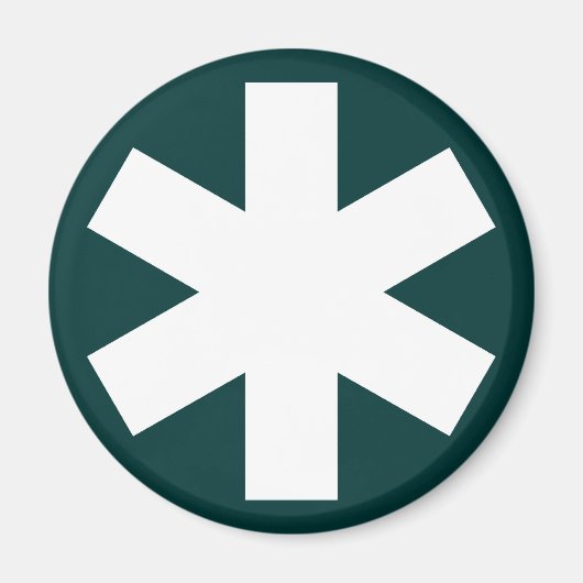 Asterisk - Dunkelgrün Magnet (Vorne)