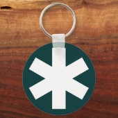 Asterisk - Dunkelgrün Schlüsselanhänger (Vorderseite)