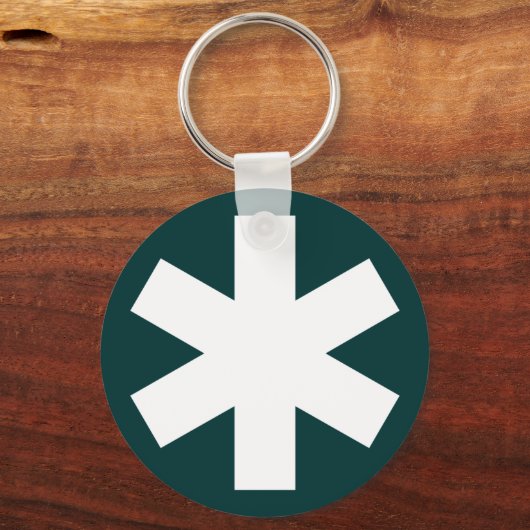 Asterisk - Dunkelgrün Schlüsselanhänger (Vorderseite)