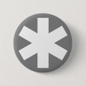 Asterisk - Grau Button (Vorderseite)