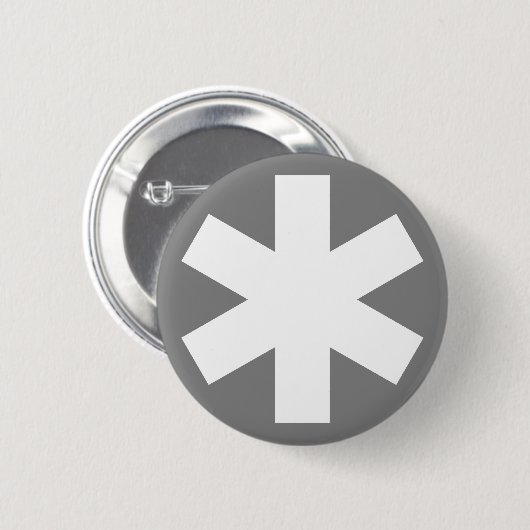 Asterisk - Grau Button (Vorne & Hinten)