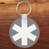 Asterisk - Grau Schlüsselanhänger (Vorderseite)