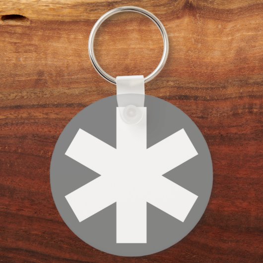 Asterisk - Grau Schlüsselanhänger (Vorderseite)