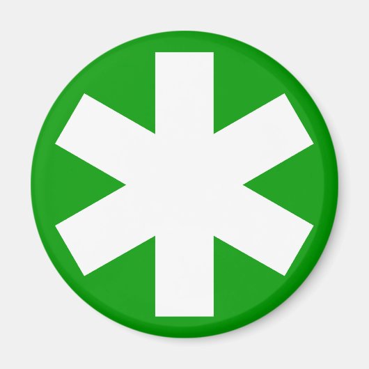 Asterisk - grün magnet (Vorne)