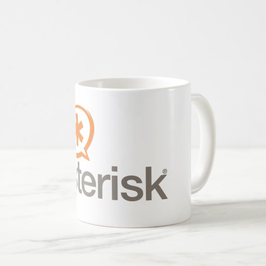 Asterisk-Logo-Tasse Kaffeetasse (VorderseiteRechts)