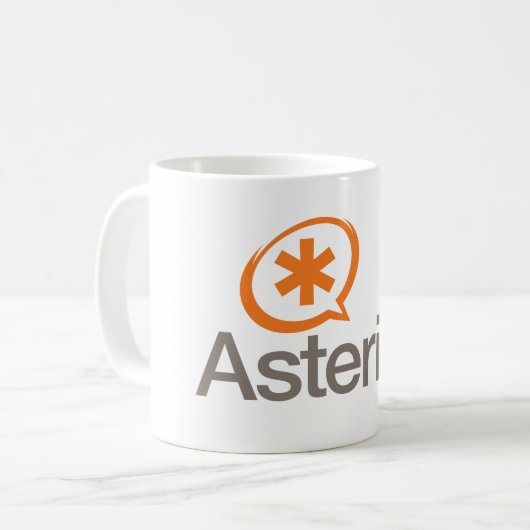 Asterisk-Logo-Tasse Kaffeetasse (Vorderseite Links)