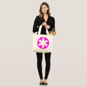 Asterisk - Magenta Jumbo Stoffbeutel (Vorderseite (Model))