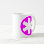 Asterisk - Magenta Kaffeetasse (VorderseiteRechts)