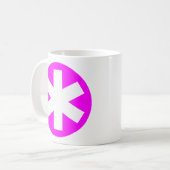 Asterisk - Magenta Kaffeetasse (Vorderseite Links)