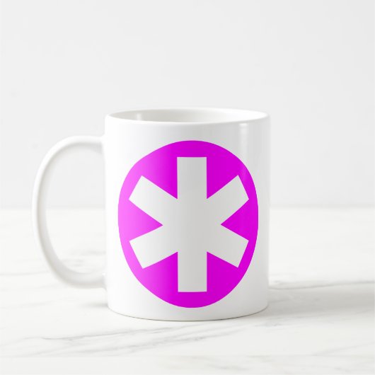 Asterisk - Magenta Kaffeetasse (Links)