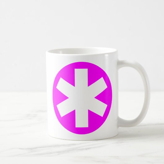 Asterisk - Magenta Kaffeetasse (Rechts)