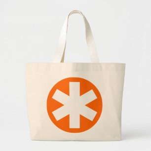 Asterisk - Orange Jumbo Stoffbeutel