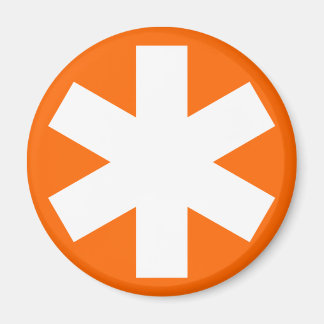 Asterisk - Orange Magnet
