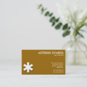 Asterisk-Symbol - braun (996600) Visitenkarte (Stehend Vorderseite)