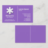 Asterisk (White Middle Rule) - Lila (9966CC) Visitenkarte (Vorne/Hinten)