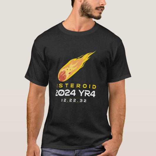 Asteroid 2024 YR4 Dezember 2032 T-Shirt (Vorderseite)