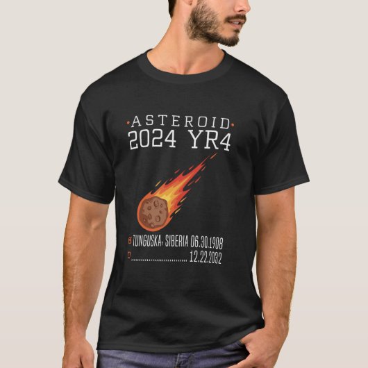 Asteroid 2024 YR4 Dezember 2032 T-Shirt (Vorderseite)