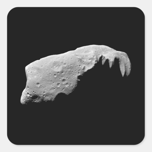 Asteroid 243 Ida Quadratischer Aufkleber (Vorderseite)