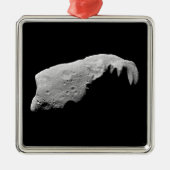 Asteroid 243 Ida Silbernes Ornament (Vorne)