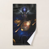 Asteroid Apokalypse Fraktal Art Spacescape Badhandtuch Set (Handtuch)