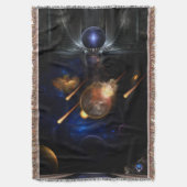 Asteroid Apokalypse Fraktal Art Spacescape Decke (Vorderseite Vertikal)